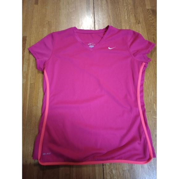 Nike Dri-FIT women's pink short sleeve athletic top size m - Picture 1 of 6